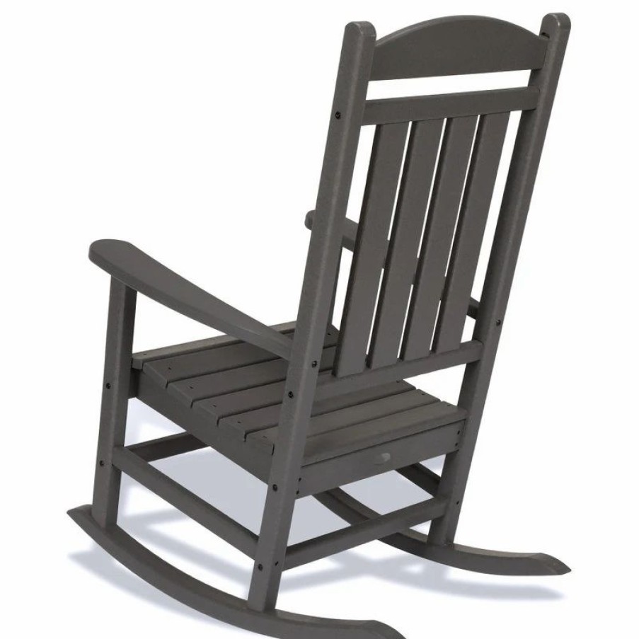 Outdoor Lounge Furniture * | Polywood Presidential 3-Piece Rocker Set, Black