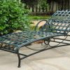 Outdoor Chairs * | International Caravan Santa Fe Nailhead Single Multi Position Chaise Lounge, Verdi Green