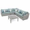 Outdoor Lounge Furniture * | Cannes 6-Piece Outdoor Sectional And Table Set By Rst Brands, Aqua