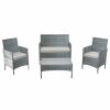 Outdoor Lounge Furniture * | Belleze Outdoor Rattan Wicker 4-Piece Sectional Set, Gray