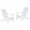 Outdoor Chairs * | Gdfstudio Javion Outdoor Acacia Wood Folding Adirondack Chairs, Set Of 2, White