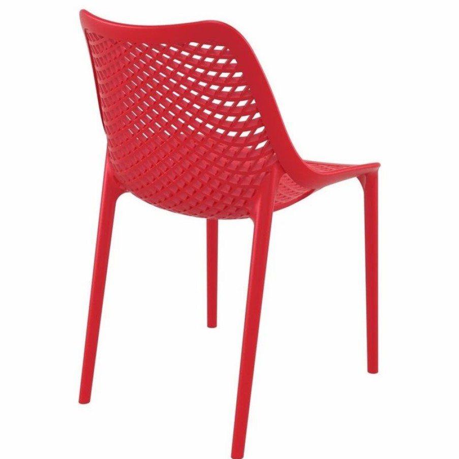 Outdoor Chairs * | Compamia Air Dining Side Chair, Set Of 2, Red