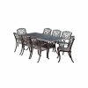 Outdoor Dining Furniture * | Gdfstudio 9-Piece Ariel Outdoor Patina Copper Finish Cast Aluminum Dining Set