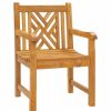 Outdoor Lounge Furniture * | Chic Teak Inc. Teak Wood Chippendale Outdoor Patio Arm Chair