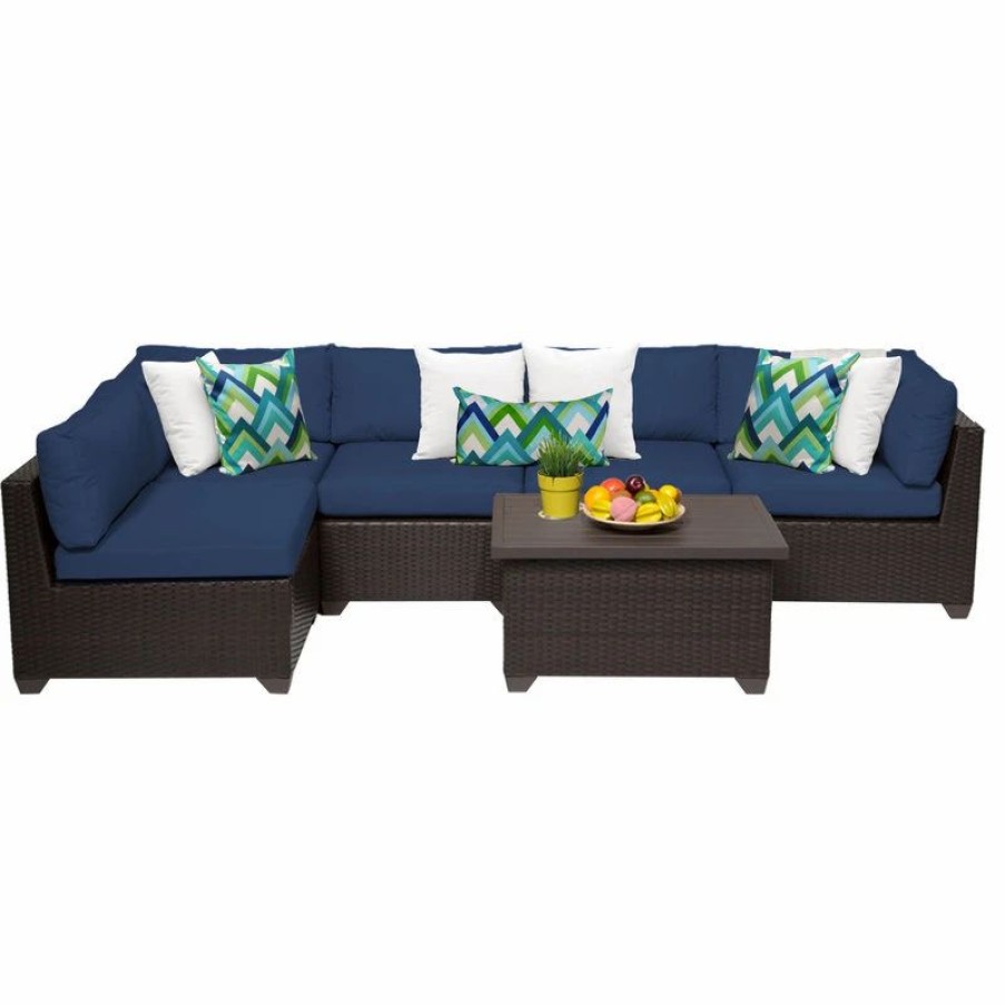 Outdoor Lounge Furniture * | Tkclassics Belle 6 Piece Outdoor Wicker Patio Furniture Set 06A