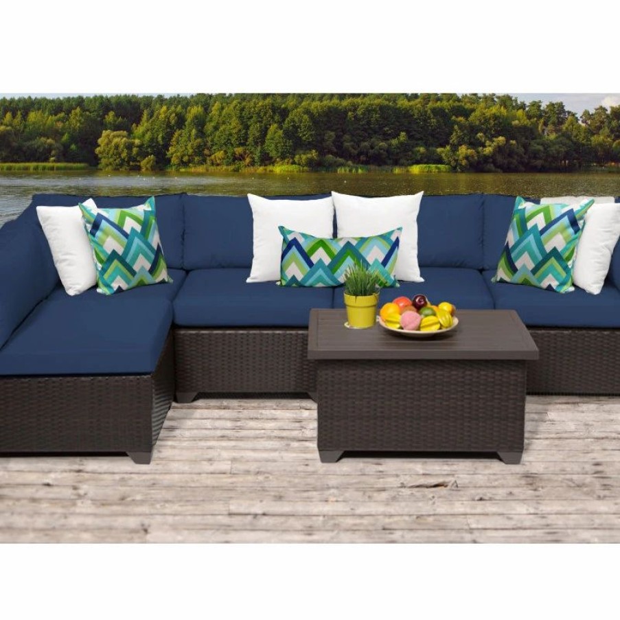 Outdoor Lounge Furniture * | Tkclassics Belle 6 Piece Outdoor Wicker Patio Furniture Set 06A