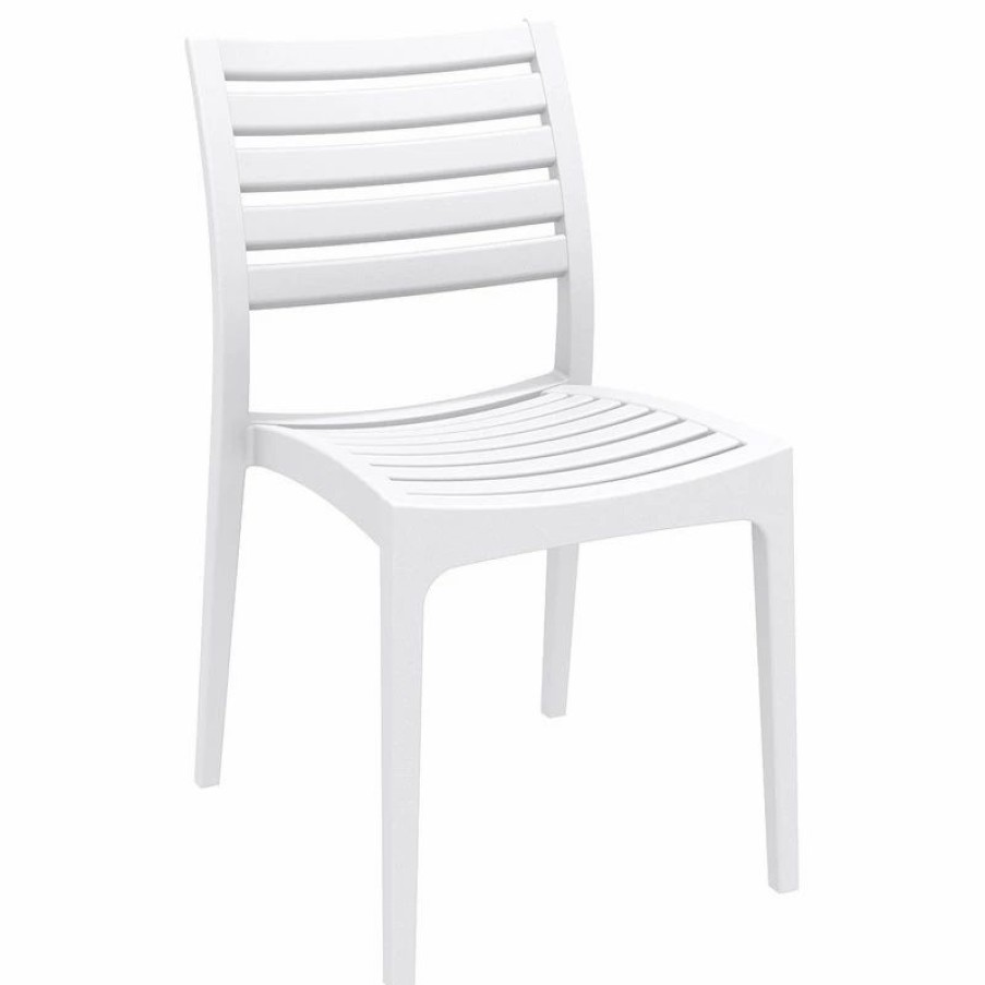 Outdoor Chairs * | Compamia Ares Outdoor Dining Chairs, Set Of 2, White