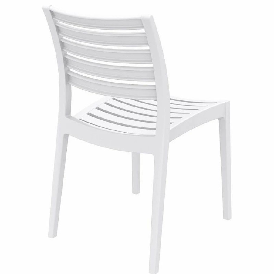 Outdoor Chairs * | Compamia Ares Outdoor Dining Chairs, Set Of 2, White