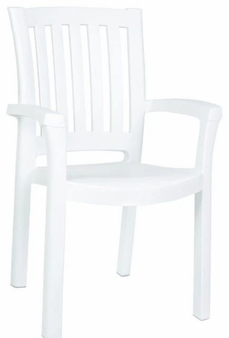 Outdoor Chairs * | Compamia Sunshine Outdoor Dining Armchairs, Set Of 2, White