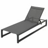 Outdoor Chairs * | Gdfstudio Gdf Studio Mottetta Outdoor Aluminum Chaise Lounge, Gray/Black, Single