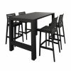 Outdoor Dining Furniture * | Siesta/Compamia Vegas Ares 5-Piece Bar Set With 39 -55 Extendable Black