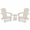 Outdoor Lounge Furniture * | Polywood Trex Outdoor Yacht Club 3-Piece Adirondack Set, Sand Castle