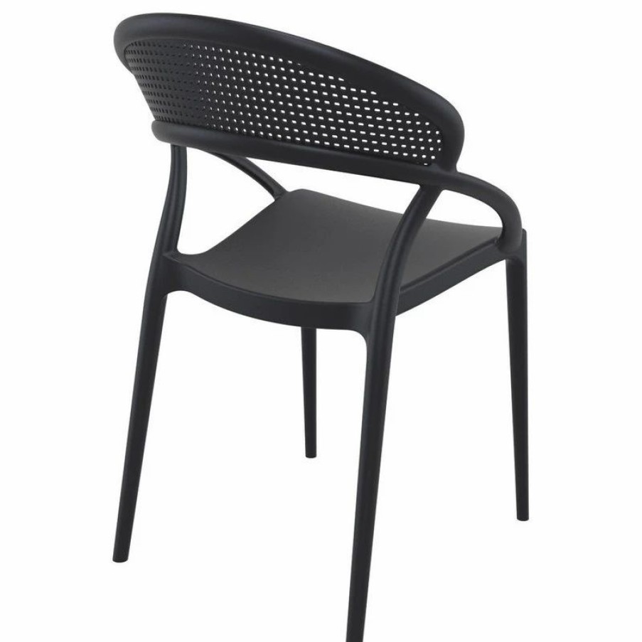 Outdoor Chairs * | Compamia Sunset Dining Chair Black, Set Of 2