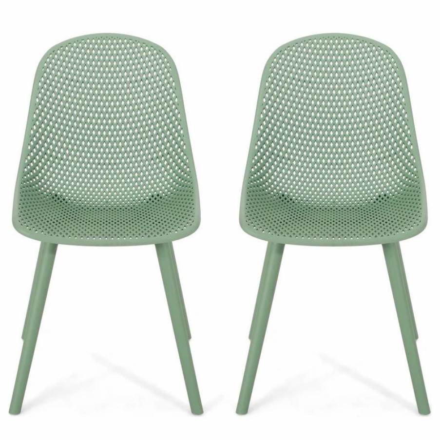 Outdoor Chairs * | Gdfstudio Posey Outdoor Dining Chair, Green