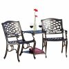 Outdoor Lounge Furniture * | Gdfstudio Gdf Studio 3-Piece Prague Outdoor Cast Aluminum 2-Seater Set