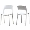 Outdoor Chairs * | Gdfstudio Gdf Studio Dean Outdoor Plastic Chairs, Set Of 2, White