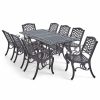 Outdoor Dining Furniture * | Gdfstudio Gdf Studio 9-Piece Jody Outdoor 8-Seater 64 -81 Dining Set With Expandable T