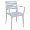 Outdoor Chairs * | Compamia Artemis Outdoor Dining Armchairs Set Of 2, Silver-Gray