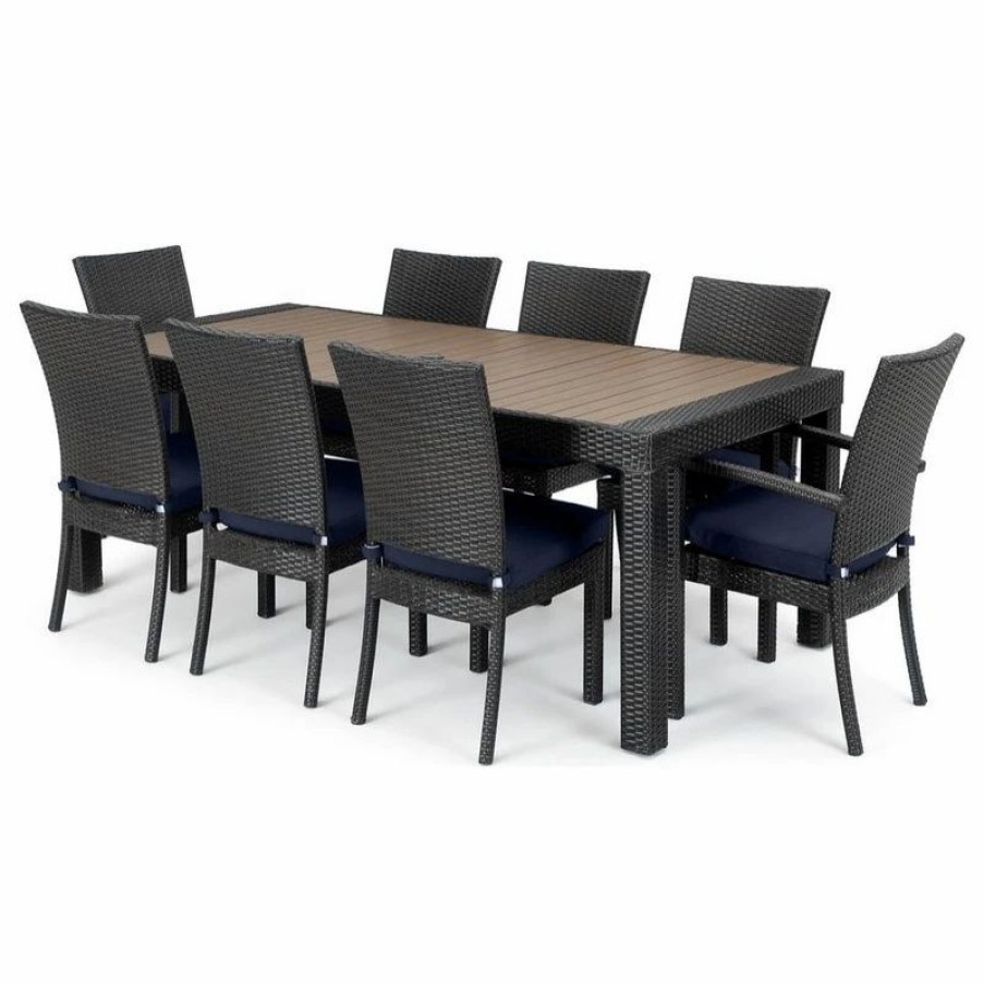 Outdoor Dining Furniture * | Rst Brands Deco 9 Piece Dining Set, Blue