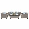 Outdoor Lounge Furniture * | Tkclassics Florence 6 Piece Outdoor Wicker Patio Furniture Set 06D, Gray