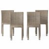 Outdoor Chairs * | Gdfstudio Gdf Studio Dorside Outdoor Wicker Armless Stack Chairs With Aluminum Frame, Chateau Gray, Set Of 4