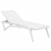 Outdoor Chairs * | Compamia Pacific Sling Set Of 2 Chaise Lounge With White Frame, White