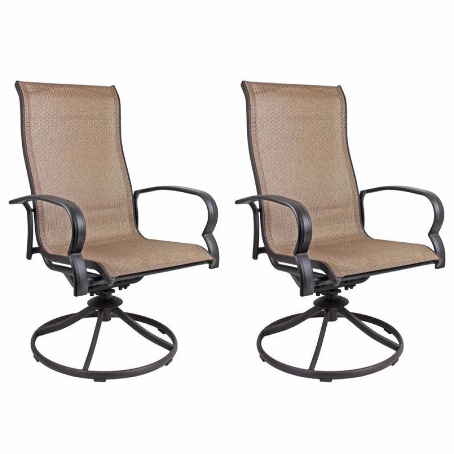 Outdoor Chairs * | Patio Master Bellevue Sling Outdoor Aluminum Rocker, Pack Of 2