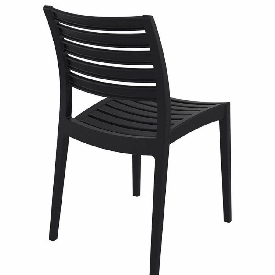 Outdoor Chairs * | Compamia Ares Outdoor Dining Chairs, Set Of 2, Black