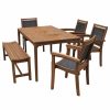 Outdoor Dining Furniture * | Outdoor Interiors Catania 6-Piece Sling And Eucalyptus Dining Set