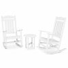 Outdoor Lounge Furniture * | Polywood Presidential 3-Piece Rocker Set, White