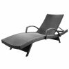 Outdoor Chairs * | Gdfstudio Gdf Studio Soleil Outdoor Gray Wicker Armed Chaise Lounge