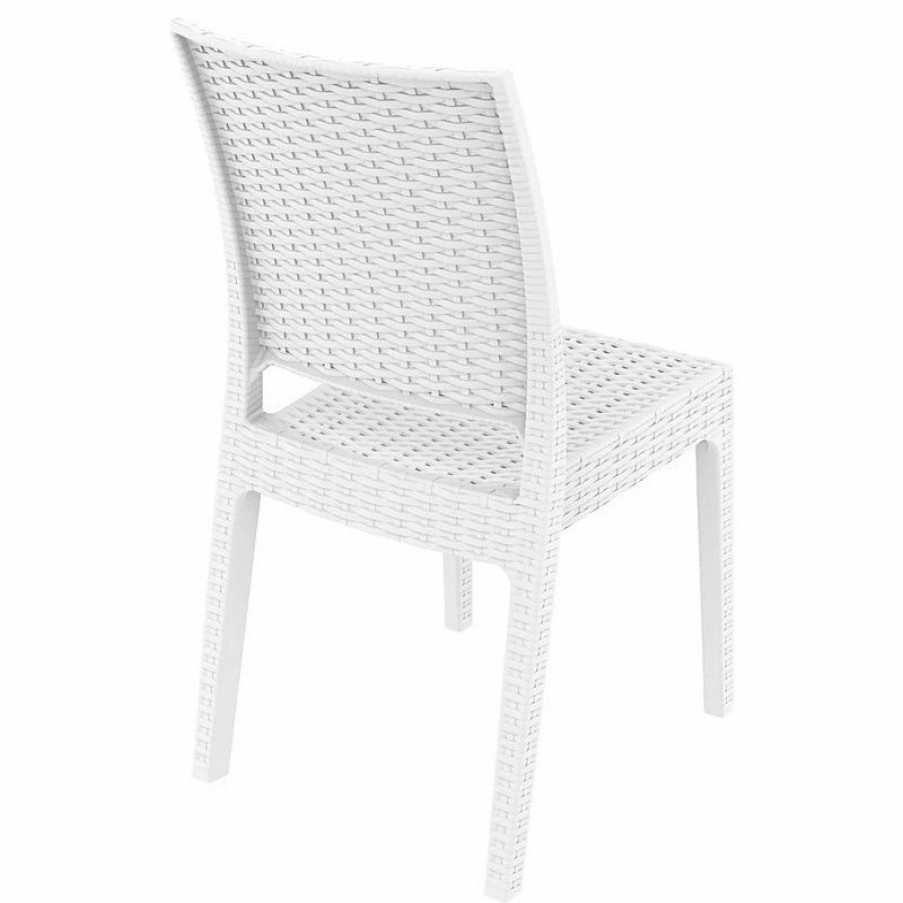 Outdoor Chairs * | Compamia Florida Outdoor Dining Chairs, Set Of 2, White