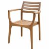 Outdoor Chairs * | Outdoor Interiors Tulum Eucalyptus Stacking Chairs, Set Of 4