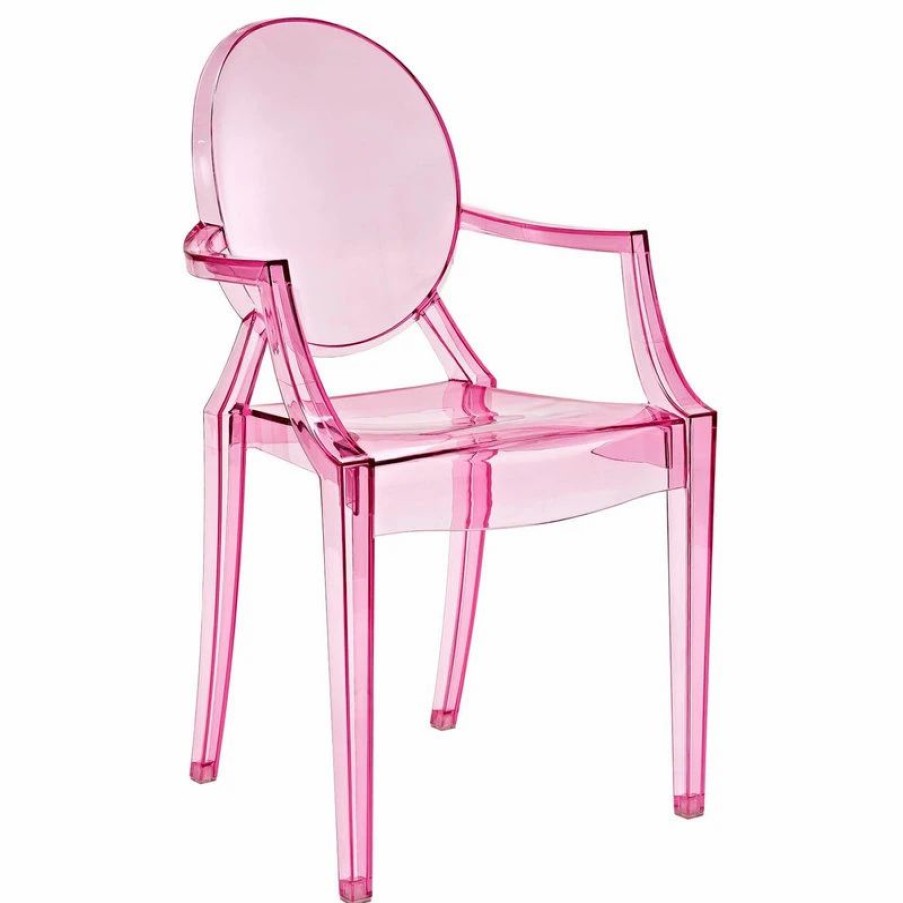 Outdoor Chairs * | Lexmod Casper Dining Armchair, Pink