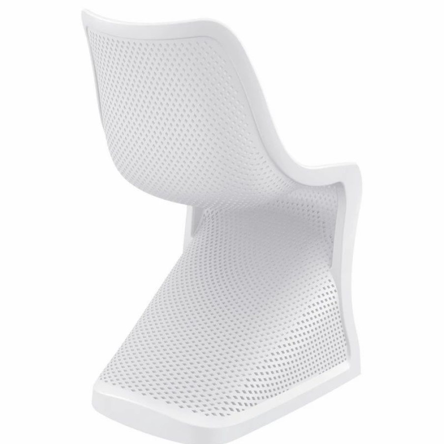 Outdoor Chairs * | Compamia Bloom Outdoor Dining Chairs, Set Of 2, White