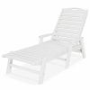 Outdoor Chairs * | Polywood Nautical Chaise With Arms, White