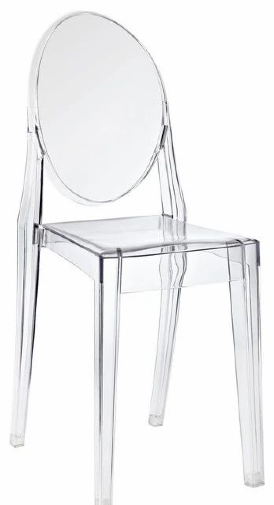 Outdoor Chairs * | Interior Trade Furniture Clear Acrylic Victoria-Style Ghost Side Chair, Single