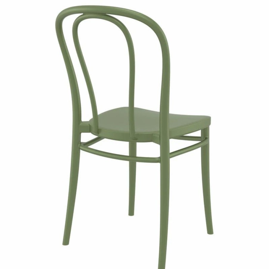 Outdoor Chairs * | Compamia Victor Resin Outdoor Chair Olive Green, Set Of 2