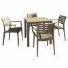 Outdoor Dining Furniture * | Compamia Artemis 5-Piece Outdoor Dining Set, Taupe