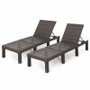 Outdoor Chairs * | Gdfstudio Gdf Studio Joyce Outdoor Multibrown Wicker Chaise Lounge Without Cushion, Set Of