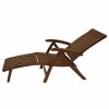 Outdoor Chairs * | Outdoor Interiors Eucalyptus Venetian Steamer Lounge Chair With 5 Reclining Positions