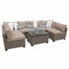 Outdoor Lounge Furniture * | Tkclassics Monterey 7 Piece Outdoor Wicker Patio Furniture Set 07A