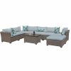 Outdoor Lounge Furniture * | Tkclassics Monterey 9 Piece Outdoor Wicker Patio Furniture Set 09B, Spa