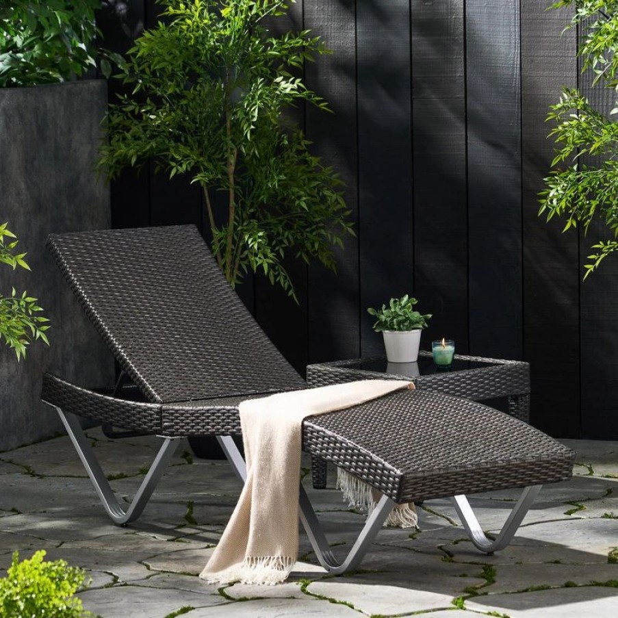 Outdoor Chairs * | Gdfstudio Gdf Studio Manuela Outdoor Single Multibrown Wicker Chaise Lounge Chair