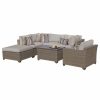 Outdoor Lounge Furniture * | Tkclassics Monterey 7 Piece Outdoor Wicker Patio Furniture Set 07D