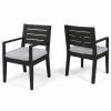 Outdoor Chairs * | Gdfstudio Gdf Studio Arely Outdoor Acacia Wood Dining Chairs, Set Of 2, Light Gray