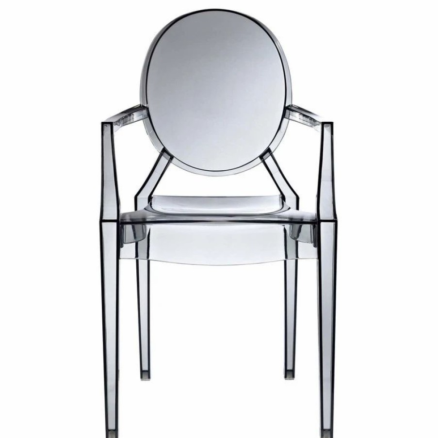 Outdoor Chairs * | Lexmod Casper Dining Armchair, Smoke