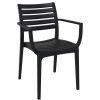 Outdoor Chairs * | Compamia Siesta Artemis Outdoor Set Of 2 Dining Arm Chair Black Isp011-Bla