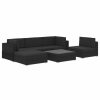 Outdoor Lounge Furniture * | Vida Xl International B.V. Vidaxl Patio Lounge Set 6 Piece With Cushions Poly Rattan Black Sofa Couch