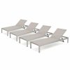 Outdoor Chairs * | Gdfstudio Coral Bay Outdoor Mesh Chaise Lounge, Set Of 4